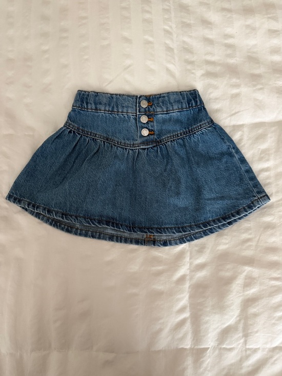 Zara Other - Zara Blue Denim Circle Skirt with Triple Buttons